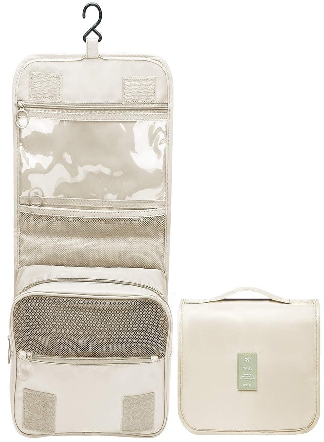 MATSON Salse Multifunctional Hanging Toiletry Bag for Travel Cosmetic Makup Organzier Pouch Waterproof Bathroom Shower Bag for Women and Men (Beige) - Image 1